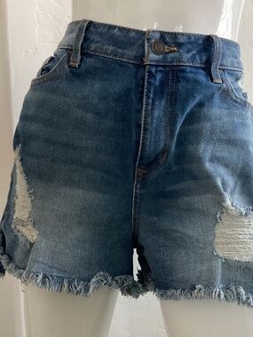 Guess distressed, raw hem, size 29 denim shorts